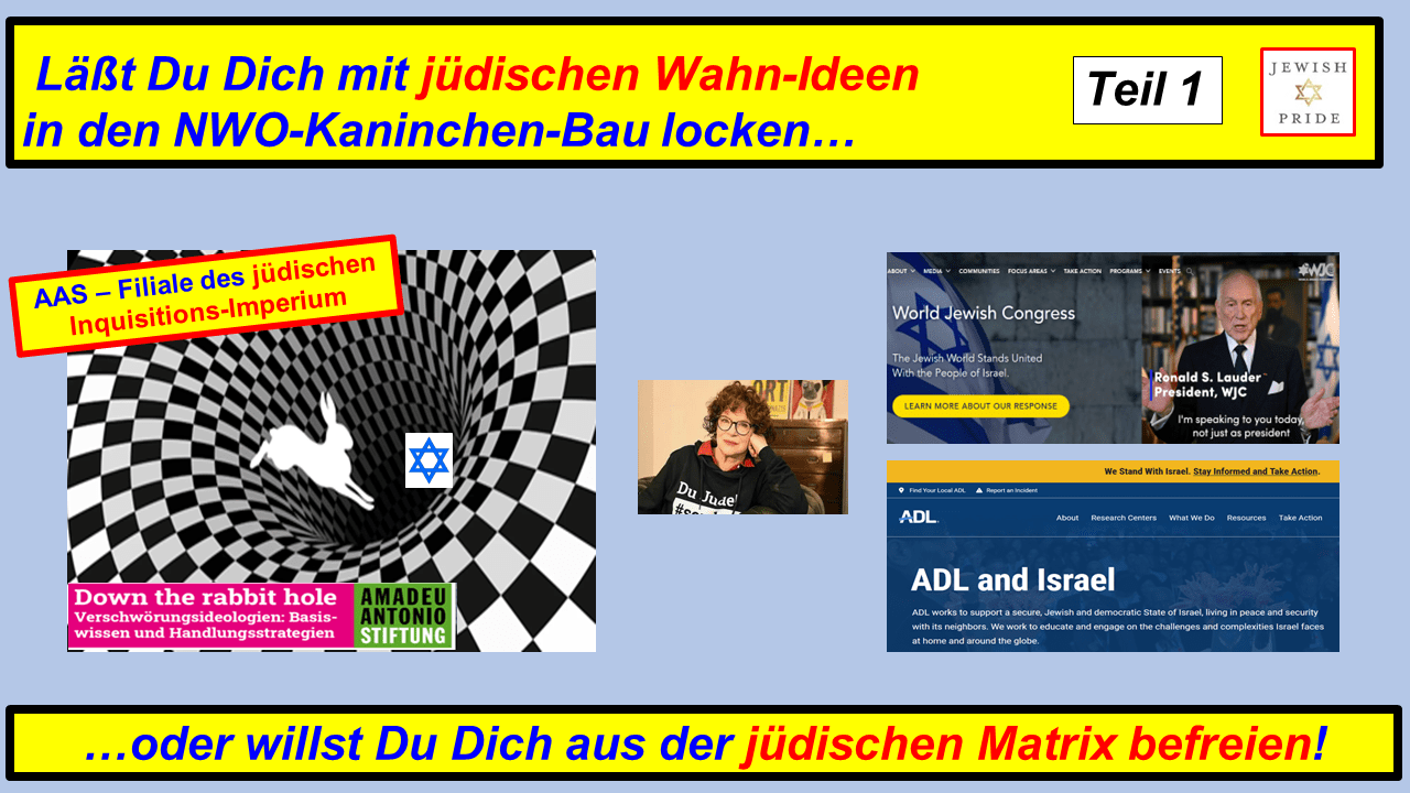 Die ‘Amadeu Antonio Stiftung’.  Filiale des jüdischen Inquisitions-Imperium.